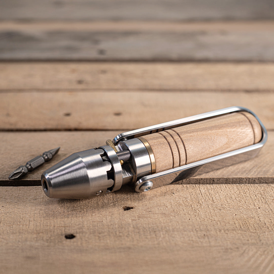 MetMo Driver With Wood handle With screw driver bit