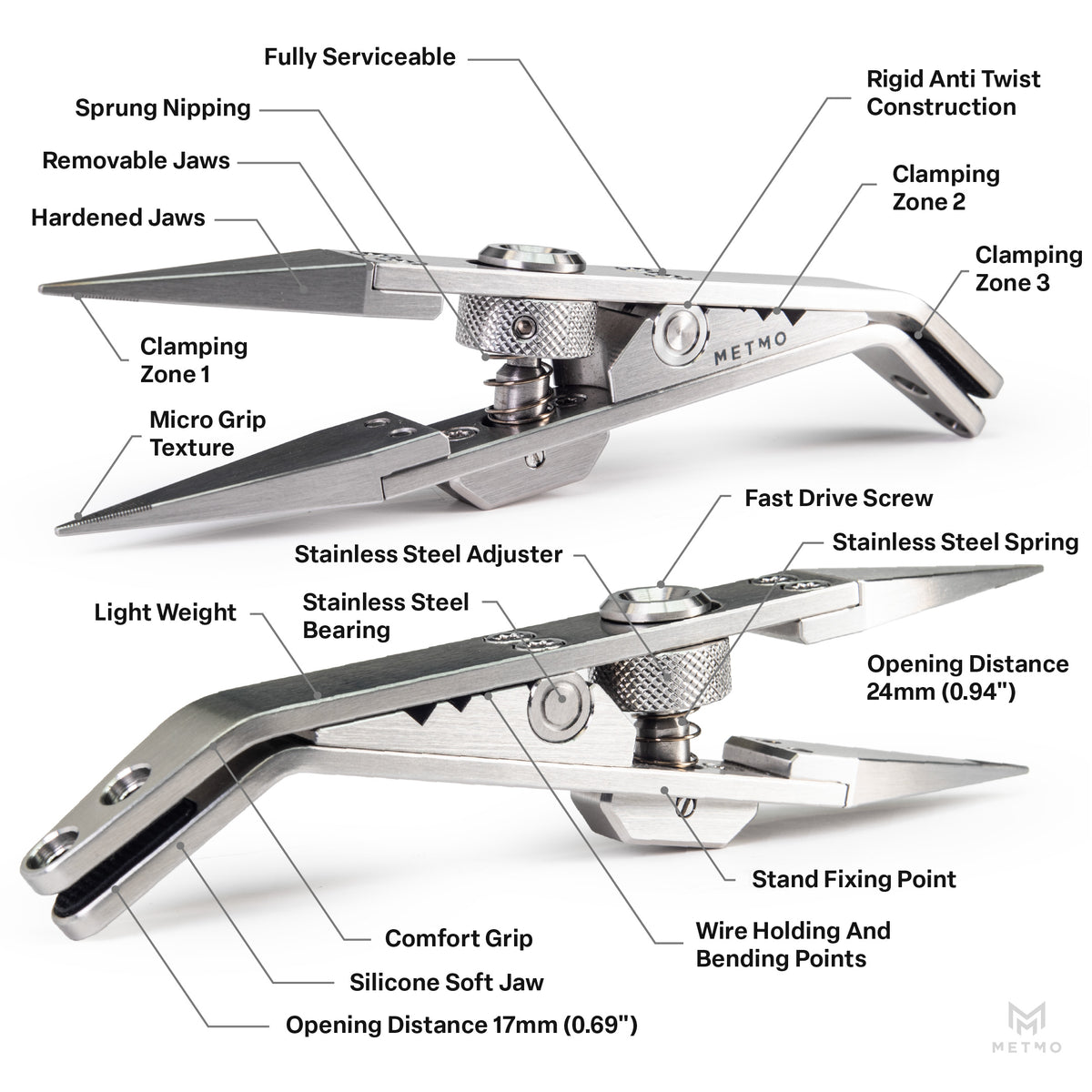 MetMo Stainless Steel Precision Grip