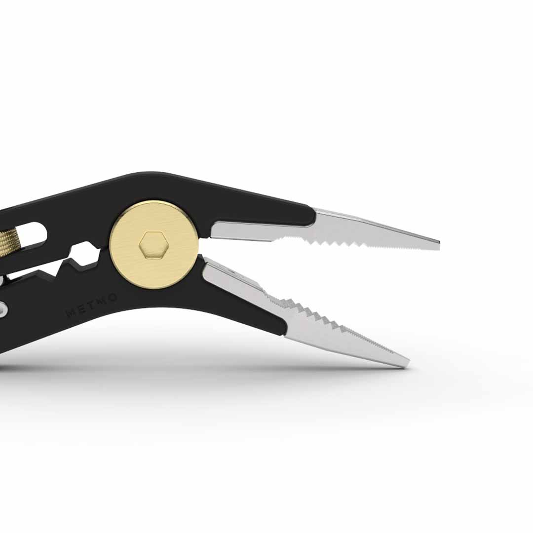 Close up of needle jaw for pocket grip on white background