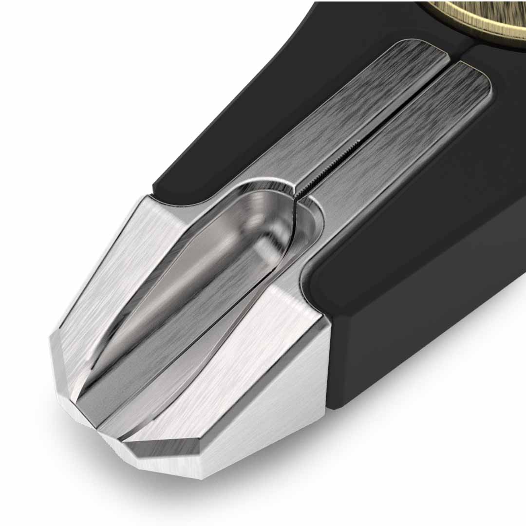 Close up of snip jaw for pocket grip on white background