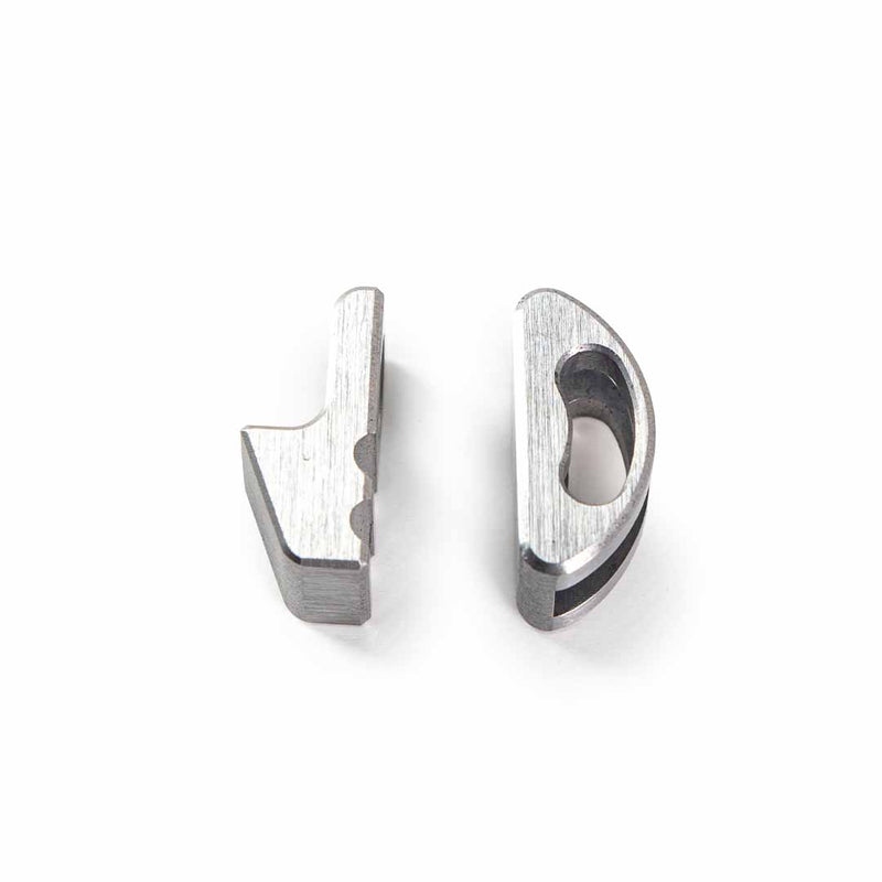 Close up of adaptive jaw for pocket grip on white background