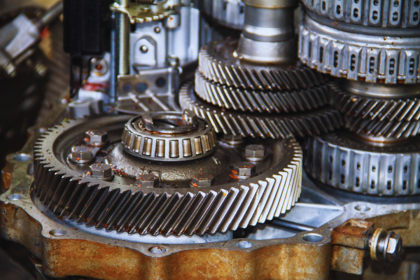 The inner workings of a gearbox