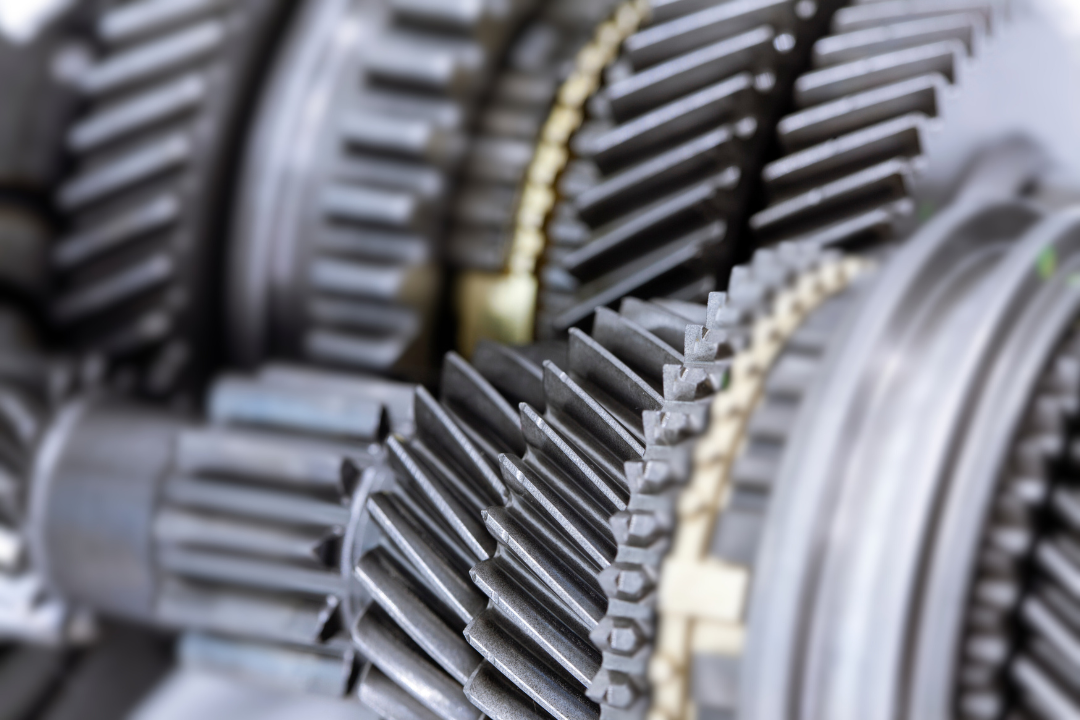 A helical gear up close