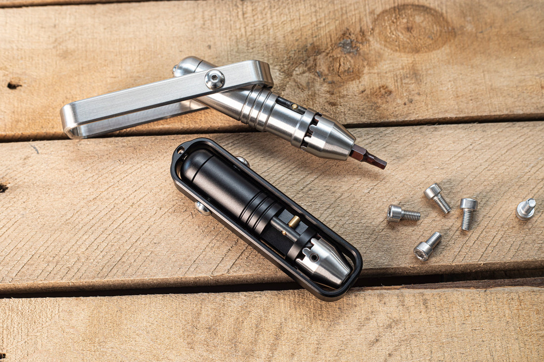 MeMo Pocket Driver in aluminium and stainless steel 