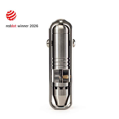 stainless steel Pocket Driver with Red Dot winner 2026 badge