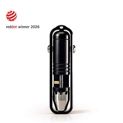 black Pocket Driver with Red Dot winner 2026 badge