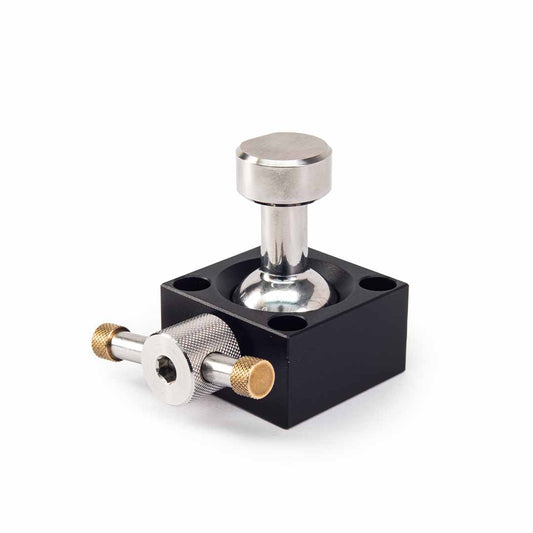 metmo ball mount addon for desktop workstation and fractal vise upside down image showing joint