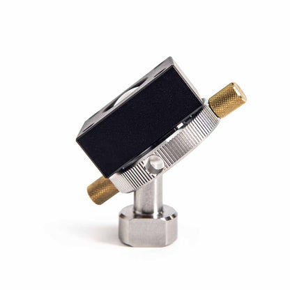 ball mount for fractal vise shown at slight angle