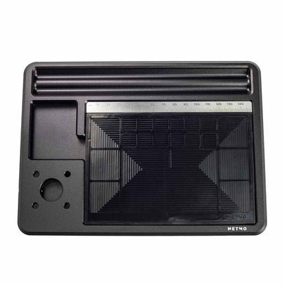 Metmo desktop workstation for fractal vise on a white background with Silicone Soldering mat