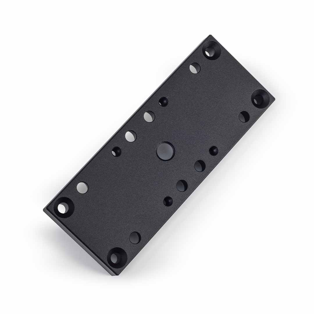 MetMo Dual Vise Adaptor Plate Fractal Vise, black anodized aluminium 