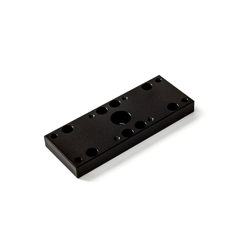 MetMo Dual Vise Adaptor Plate Fractal Vise, black anodized aluminium 