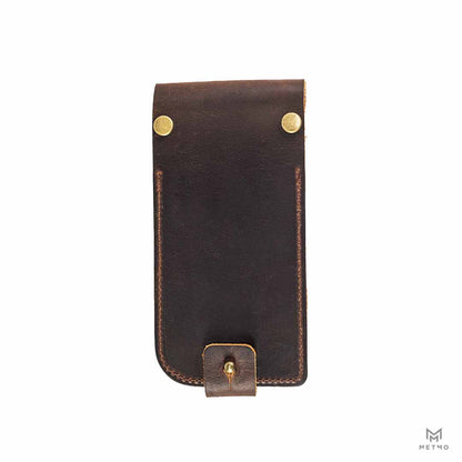 MetMo Multi Drive Leather Case closed and latched.