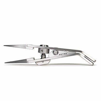 A stainless steel precision tool with the brand name 'METMO' engraved on its side, shown against a plain white background.