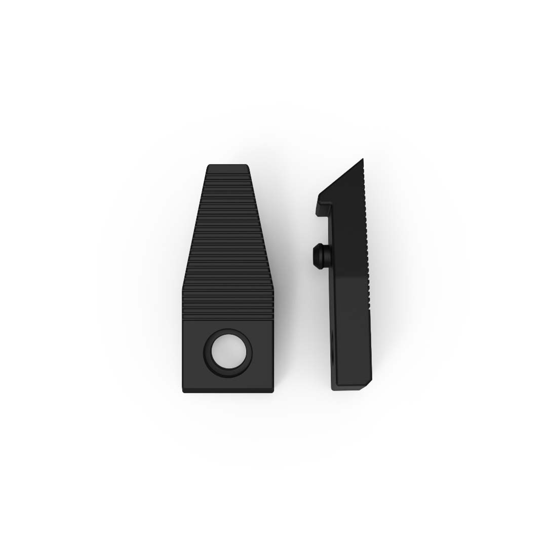 Two black Silicone Micro Tips shown from front and side views on a clean white background.