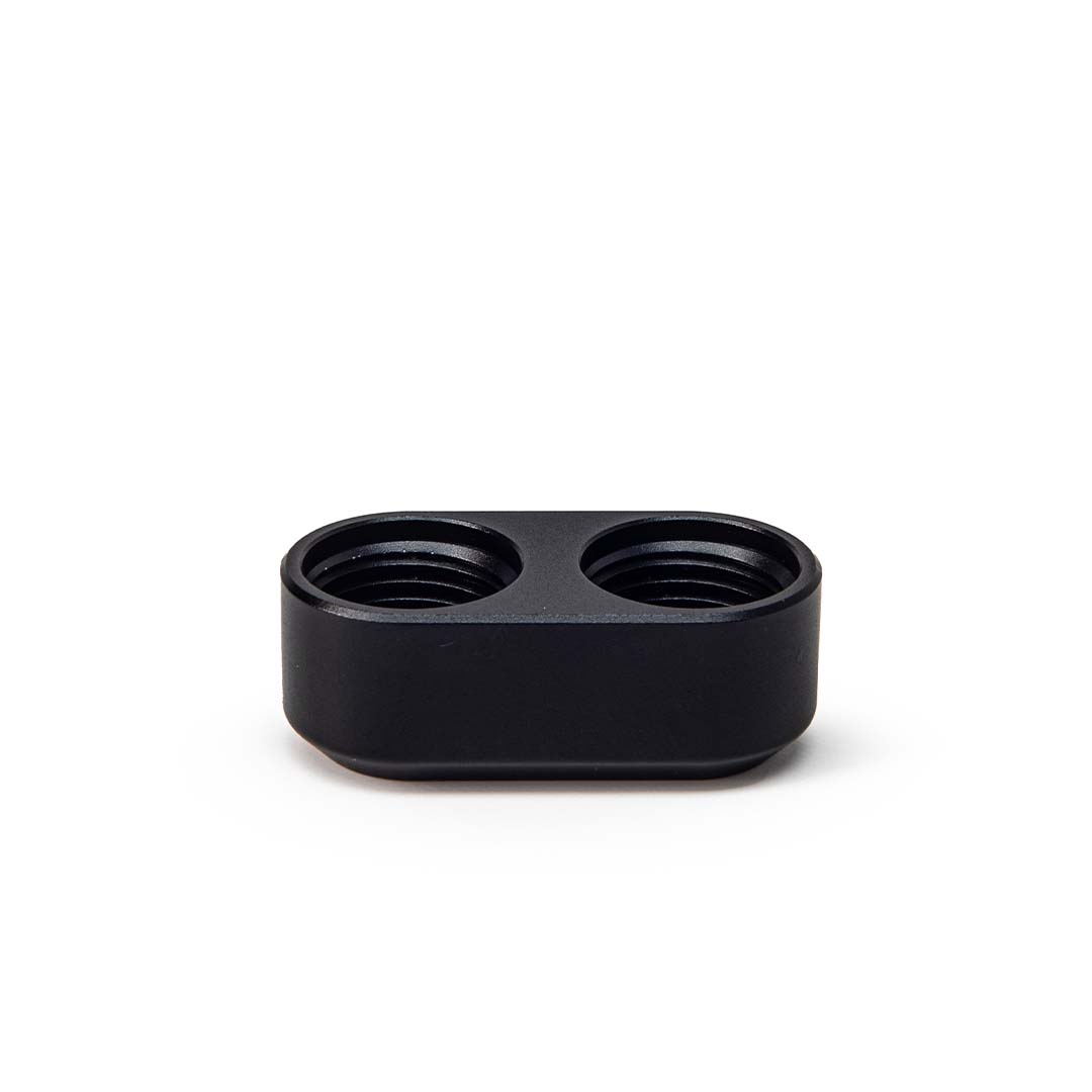 MetMo dual piston stand fidget toy addon stood up showing piston screw openings