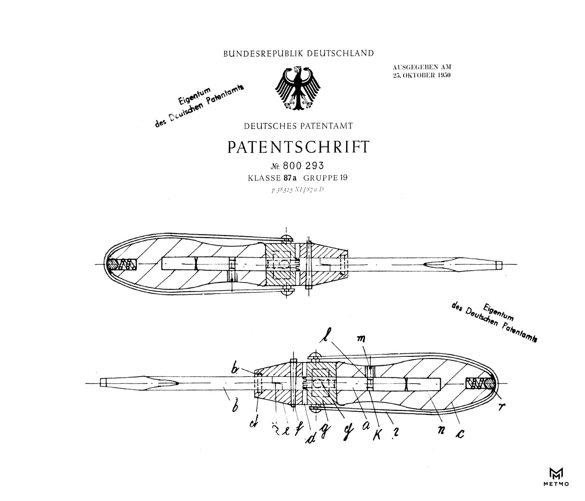 Patent for weltrekord ratchet screwdriver