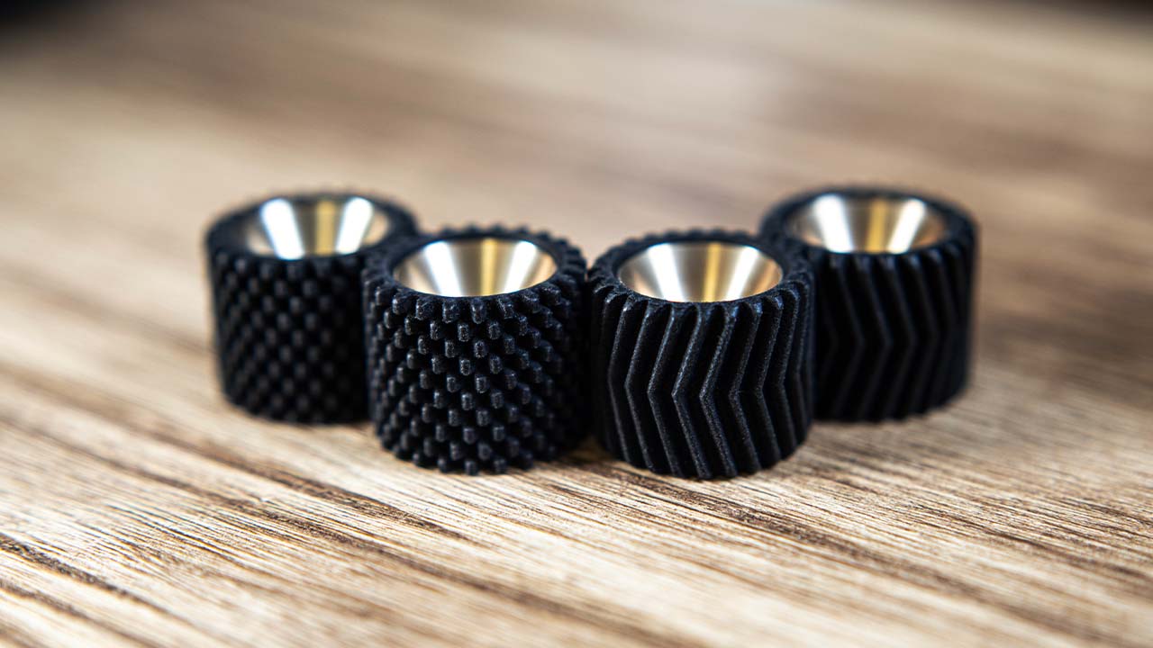 Close of of Helico Spur and Herringbone together