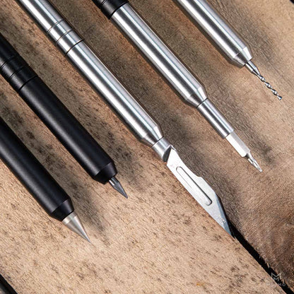 top down view of various attachments available for multi drive including screw using 4mm adaptor