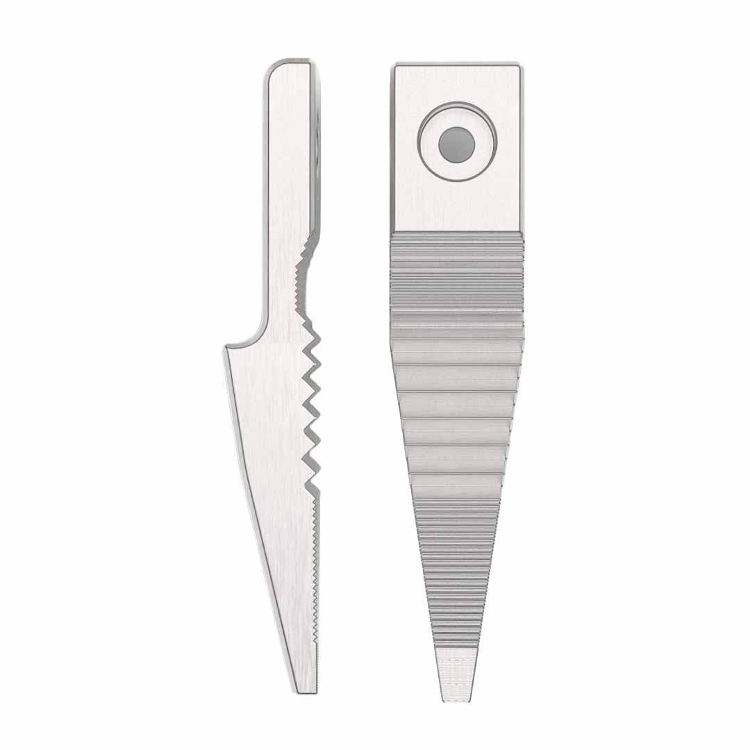 Close up of needle jaw for pocket grip on white background