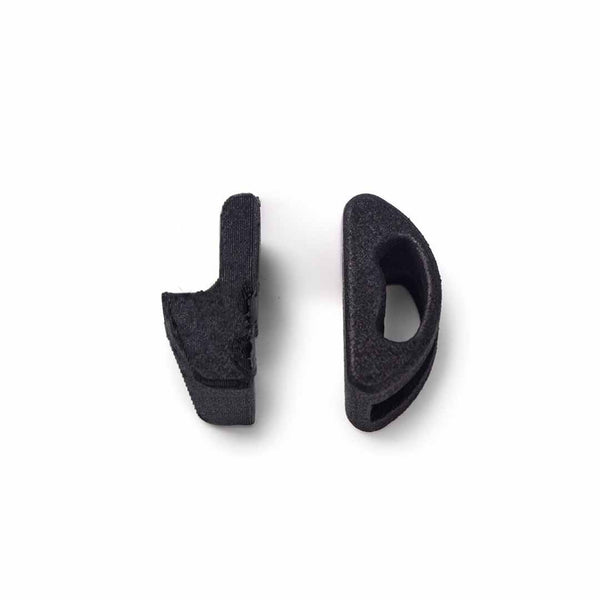Close up of nylon adaptive jaw for pocket grip on white background