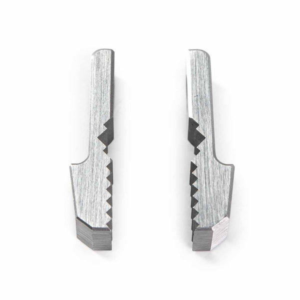 Close up of plier jaw for pocket grip on white background