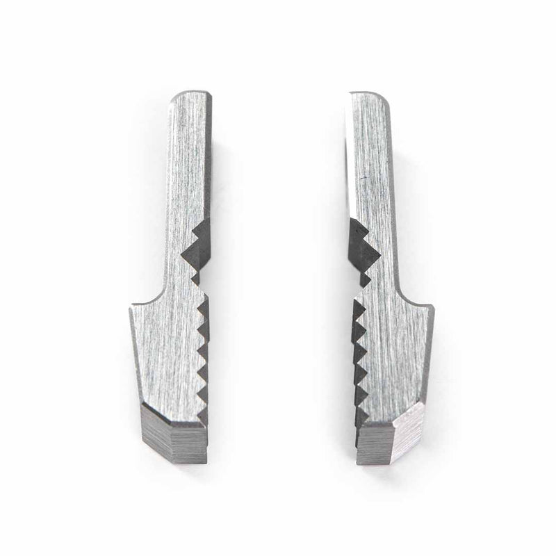 Close up of plier jaw for pocket grip on white background
