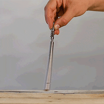 Animation of person spinning the MetMo Multi Drive connected to the Universal Joint Bit (AKA The Reacher) from the Multi Drive Adaptor Set highlighting the rotating capability of the adaptor. 