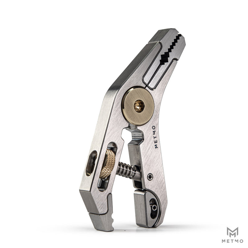 Steel Pocket Grip plier multitool on a white background