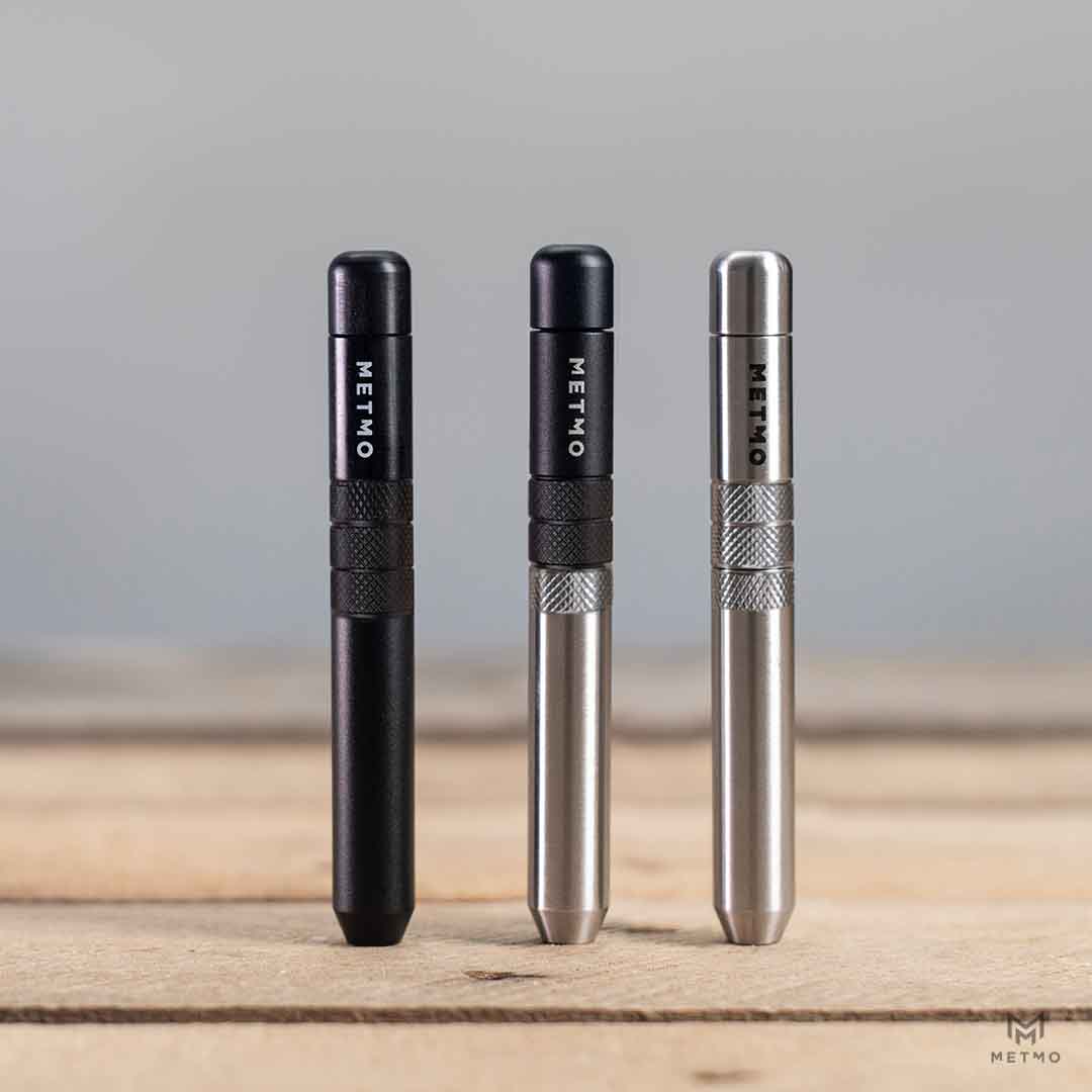 The range of MetMo Multi Drive Stubsters - in Black Aluminium, Black Steel and Stainless Steel. 