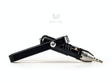 MetMo pocket ratchet driver black standing in pistol grip position