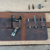 Pocket Grip multi tool and assorted bits stored in leather tool roll