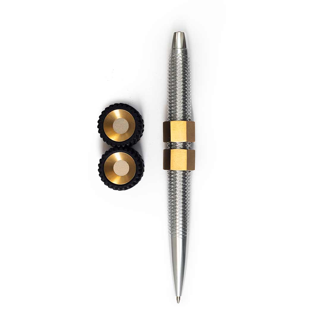 MetMo Aluminium Fidget Pen with Helico MK2.