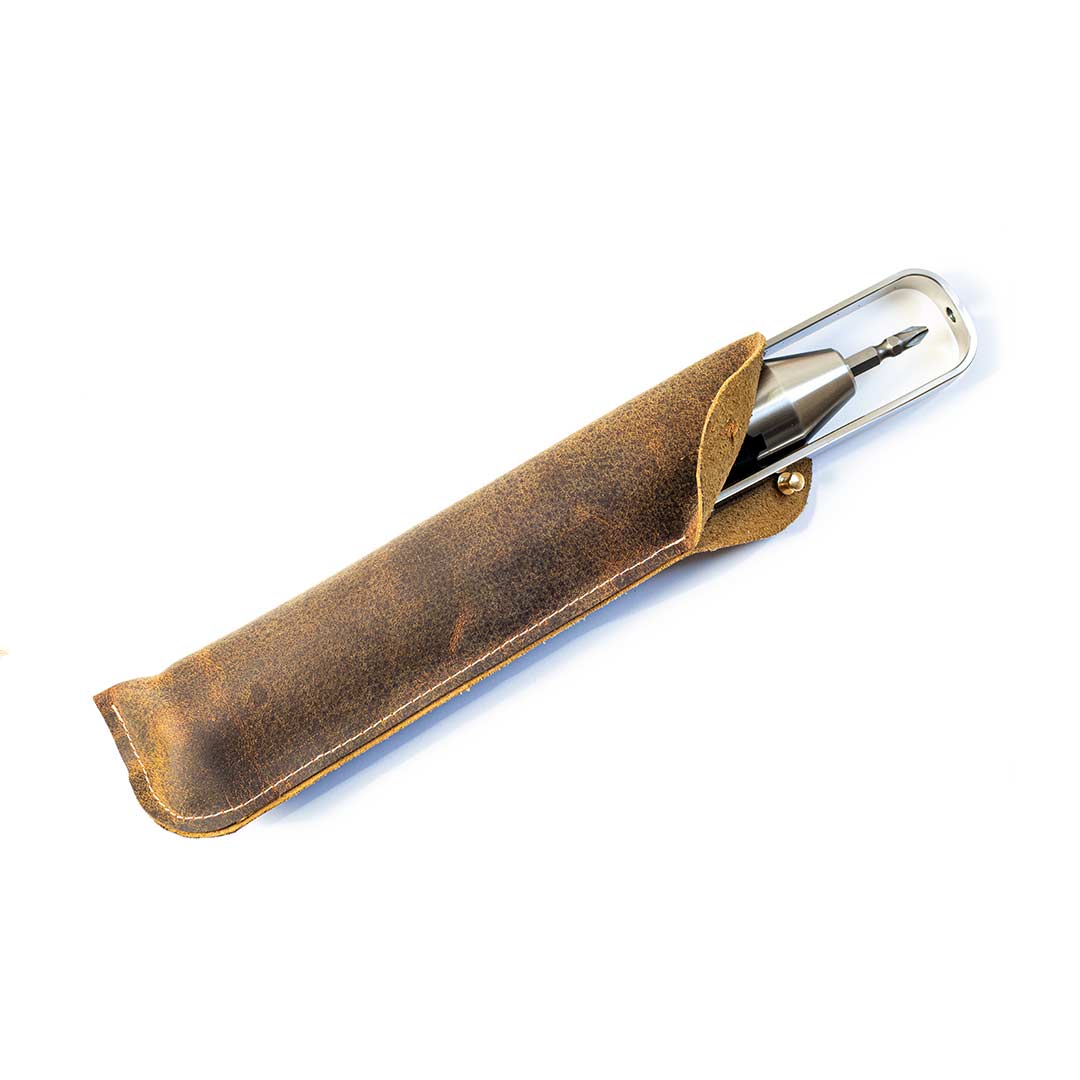 MetMo Leather Driver Pouch with Pocket Driver inside.