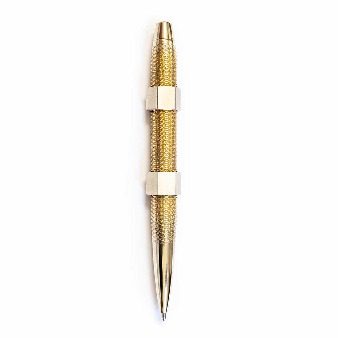 MetMo dual-threaded Brass Pen with Brass Nuts