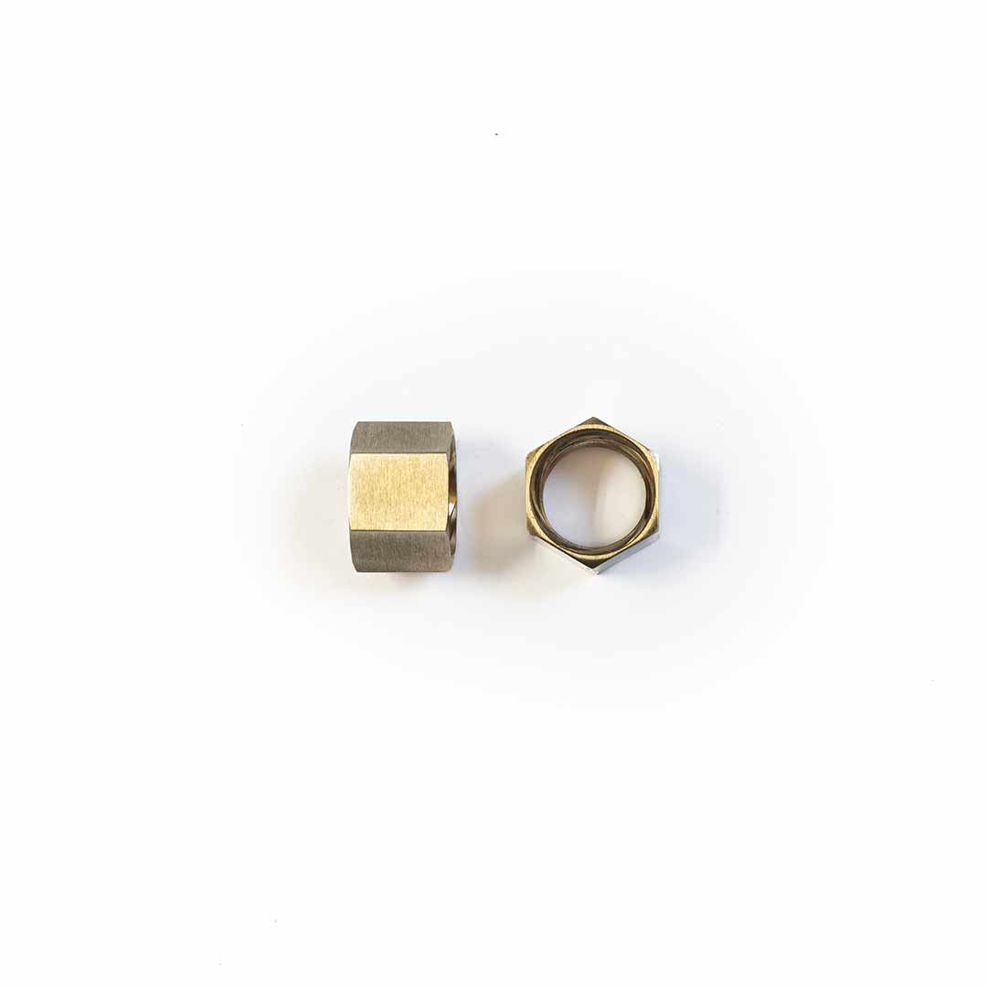 Two screw nuts. 